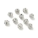 6mm Brass Rhinestone Beads