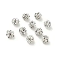 6mm Brass Rhinestone Beads