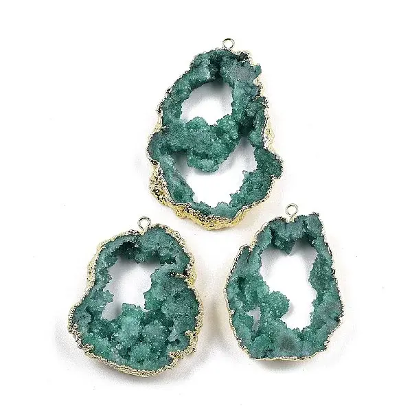 Dyed Nuggets Natural Druzy Geode Agate Big Pendants