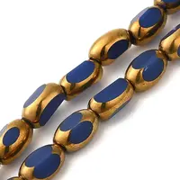 Electroplate Opaque Color Glass Beads Strands