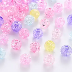 Transparent Crackle Acrylic Beads