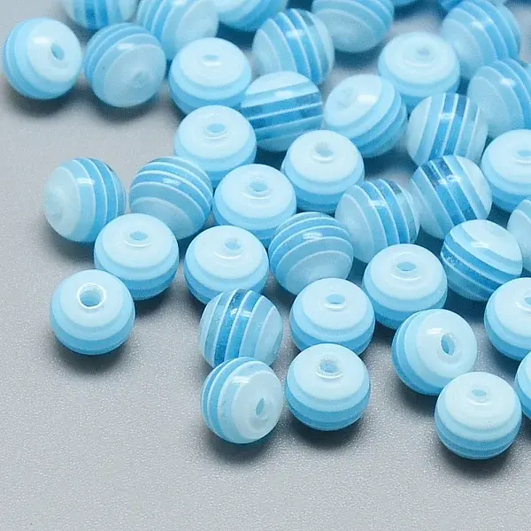 Transparent Stripe Resin Beads