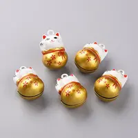 Baking Painted Brass Bell Pendants