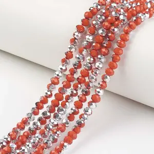 Electroplate Opaque Glass Beads Strands