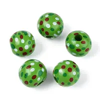 Spray Painted Schima Wood Beads