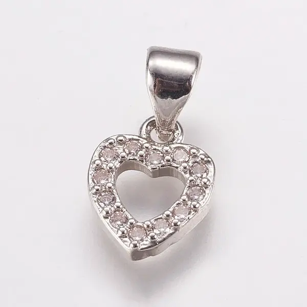Brass Micro Pave Cubic Zirconia Charms