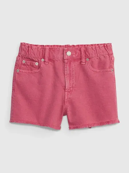 GAP Dětské denim kraťasy high rise Washwell - Holky