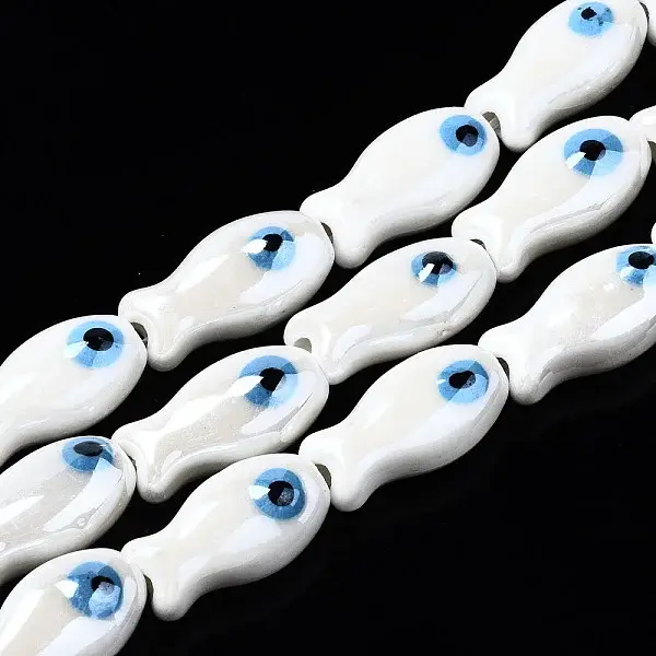 Handmade Porcelain Ceramic Beads Strands