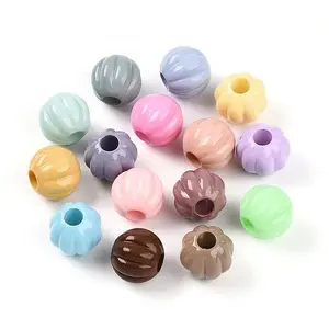 Opaque Acrylic European Large Hole Beads