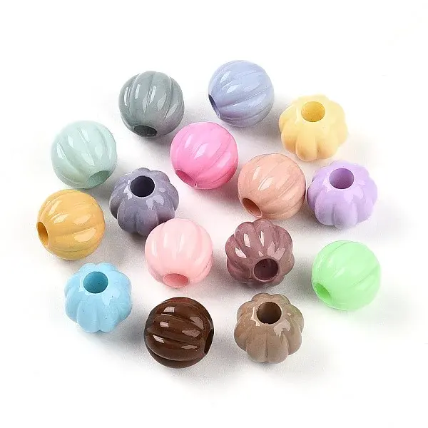 Opaque Acrylic European Large Hole Beads