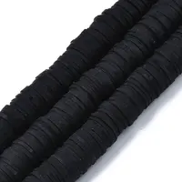 Flat Round Handmade Polymer Clay Beads