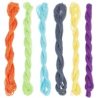 6 Rolls 6 Colors Round Waxed Polyester Cord