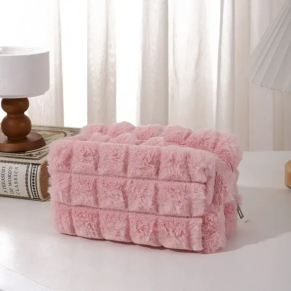 Rectangle Polyester Plush Pen Bag