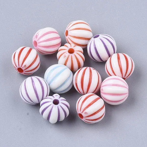 Craft Style Acrylic Corrugated Beads