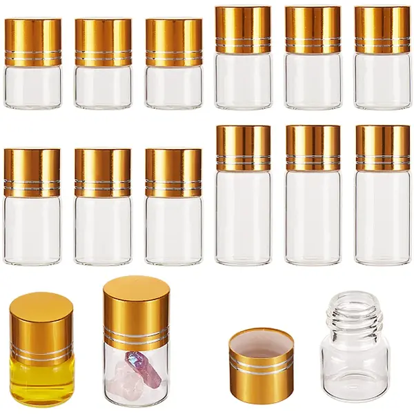 20Pcs 4 Style Glass Bead Containers
