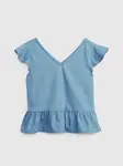 GAP Dětský bavlněný top peplum - Holky