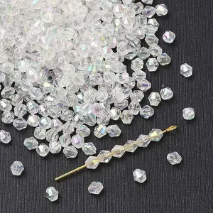 Bicone AB Color Plated Eco-Friendly Transparent Acrylic Beads