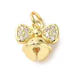 Brass Micro Pave Cubic Zirconia Charms