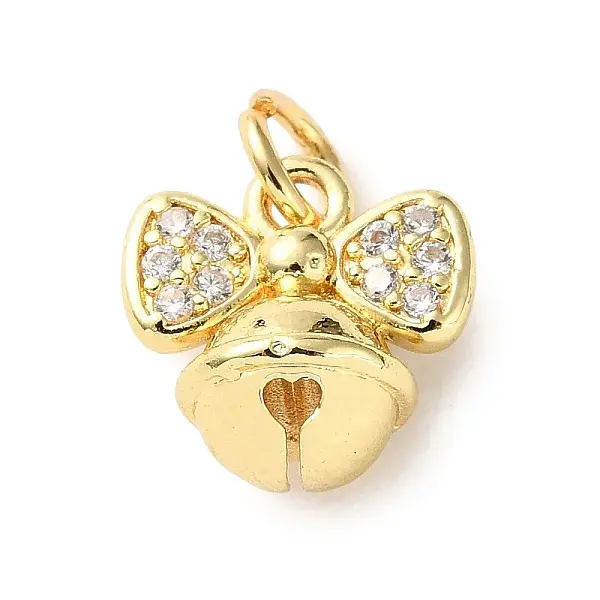 Brass Micro Pave Cubic Zirconia Charms