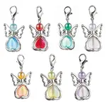 7Pcs 7 Colors Angel Acrylic Pendant Decorations