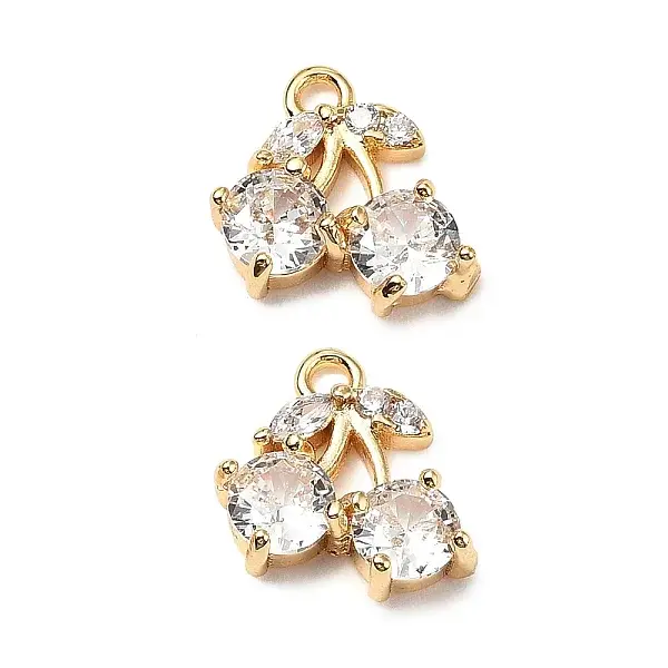 Brass Micro Pave Cubic Zirconia Pendants