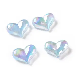 UV Plating Rainbow Iridescent Acrylic Beads