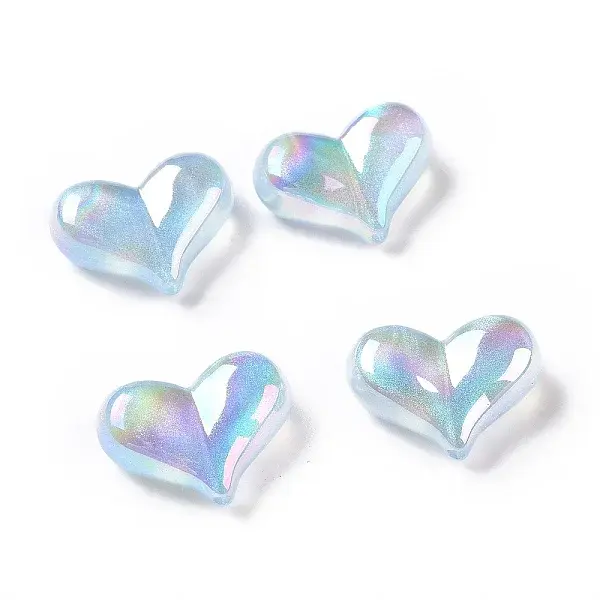 UV Plating Rainbow Iridescent Acrylic Beads