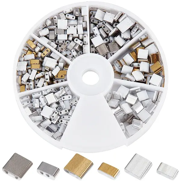 450Pcs 6 Style Opaque Glass Seed Beads