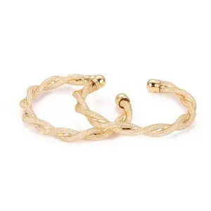 Long-Lasting Plated Brass Cuff Bangles