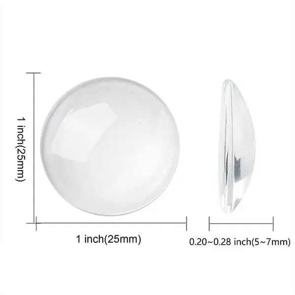 Transparent Glass Cabochons