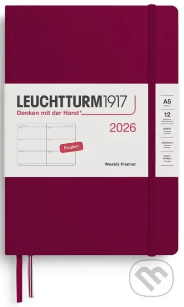 Weekly Planner 2026 Medium (A5) Port Red