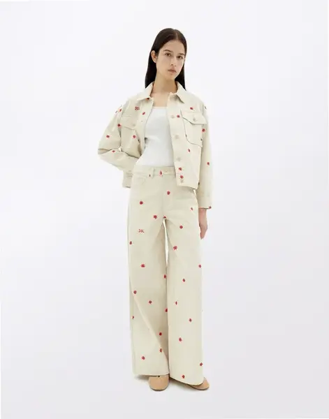 Thinking MU Sol Chain Hedda Pants ECRU 38