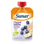 SUNAR Kašička ovocná kapsička čučoriedka jablko ovsené vločky 6m+ 120 g