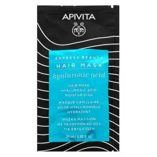 Apivita Express Beauty Hair Mask Hyaluronic Acid vyživujúca maska na vlasy s kyselinou hyalurónovou 20 ml
