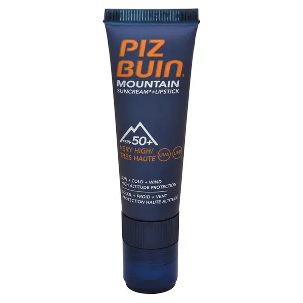 PIZ BUIN Mountain 2v1 opaľovací krém a balzam na pery SPF50 + 22,3 ml