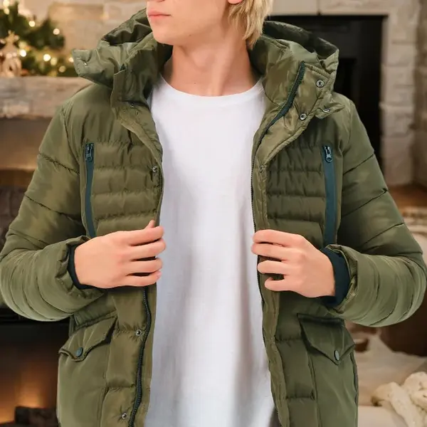 M8657 DEWBERRY MEN'S COAT-PLAIN KHAKI