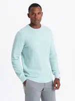 Ombre Men's mélange structured knit sweater - mint