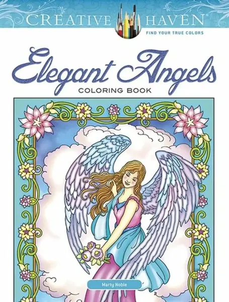 Creative Haven Angels Coloring Book - Marty Noble