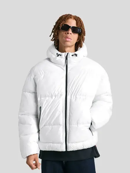 Bershka Zimná bunda  biela