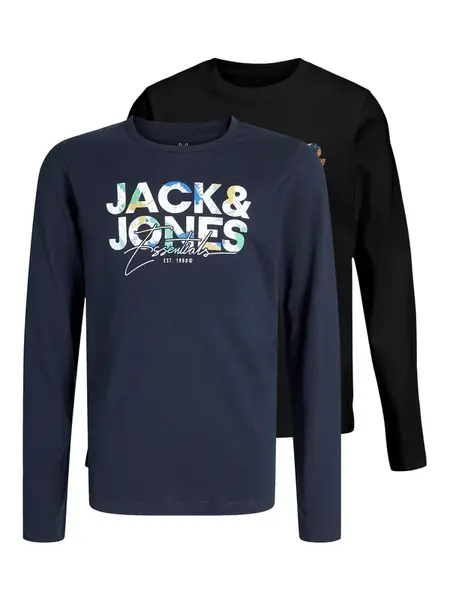 Jack & Jones Junior Tričko 'JJGEPLAS'  námornícka modrá / žltá / čierna / biela