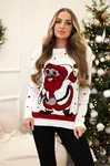 Svetr s Santa Claus ecru