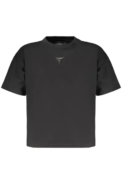 Černé triko s krátkým rukávem pro děti GUESS JEANS