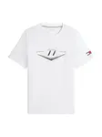 TOMMY HILFIGER Tričko 'TH X CF1 DRIVERS CHEVRON'  čierna / biela