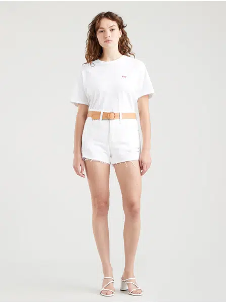 Levi's Bílé dámské džínové kraťasy Levi's® - Dámské