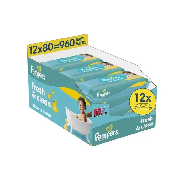 Pampers Fresh Clean Baby detské čistiace obrúsky