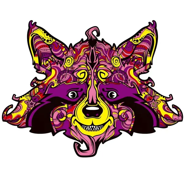 Drevené puzzle-Raccoon/M H21964