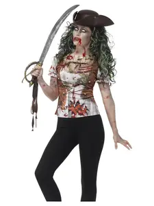 Dámske tričko Pirátka zombie S 36-38