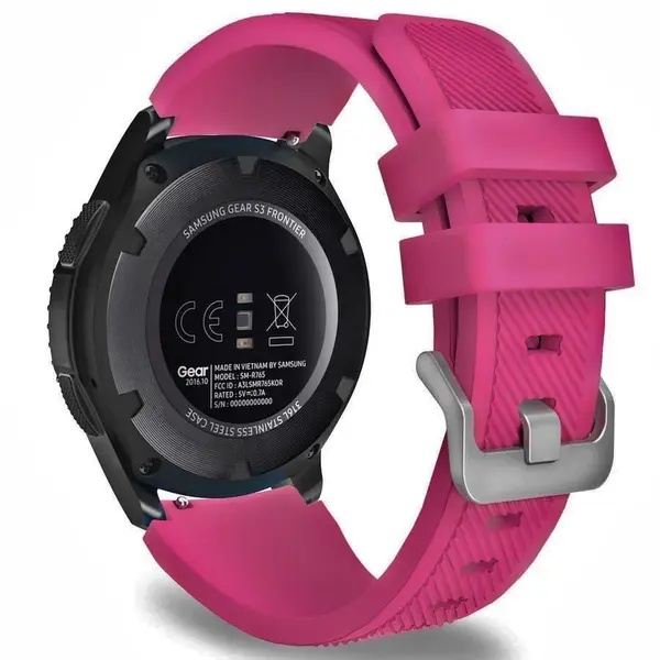 BStrap Silicone Sport remienok na Samsung Gear S3, dark pink