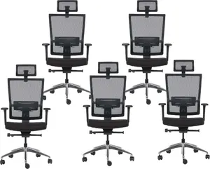 MERCURY 5PACK Ergonomická kancelárska stolička WINDY čierna, vysoké postavy (5 ks)