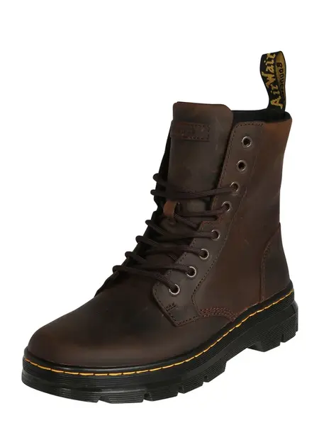 Dr. Martens Šnurovacie čižmy 'Combs'  tmavohnedá / žltá